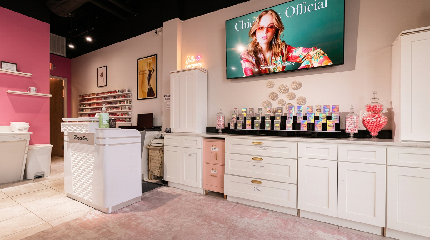 Nail Cops NC nail salon interior in Minneapolis